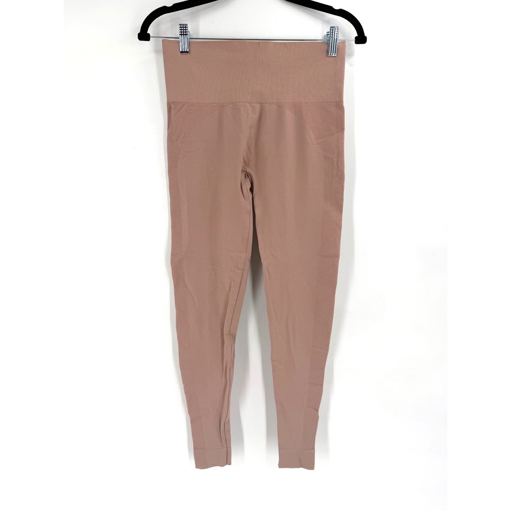 Set Active‎ SCULPTFLEX Leggings Womens M Mauve Brown High Waisted Ribbed Yoga